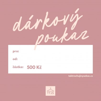 Dárkový poukaz online 500