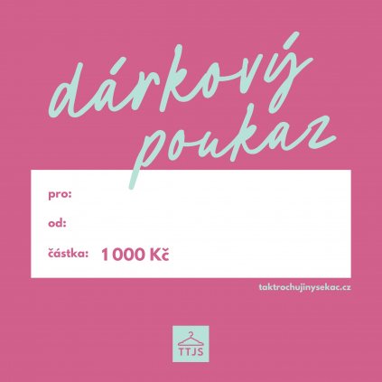 Dárkový poukaz online 1000