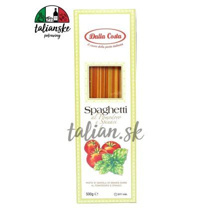 Špagety al Pomodoro e Spinaci ochutené 500g Dalla Costa