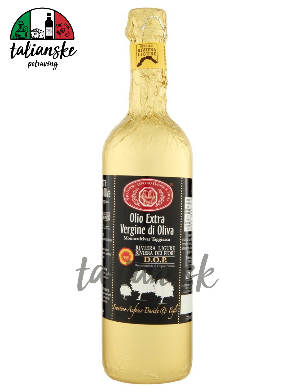 Extra panenský olivový olej MONOCULTIVAR TAGGIASCA LIGURE DOP 500ml Frantoio Anfosso