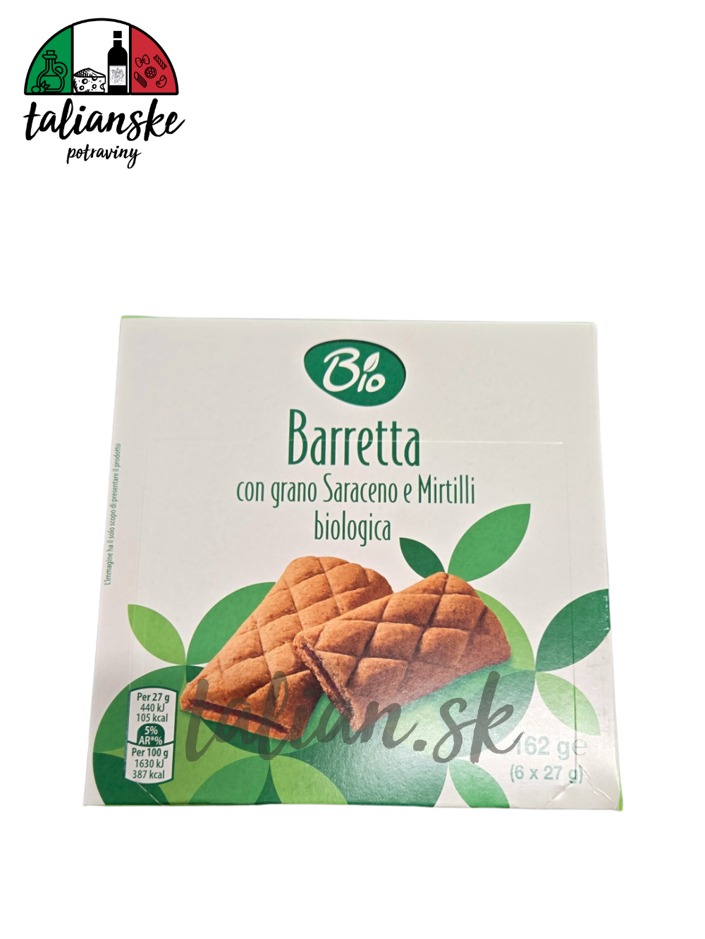 BIO pohánkové keksy BARETTA s čučoriedkami 6x27g