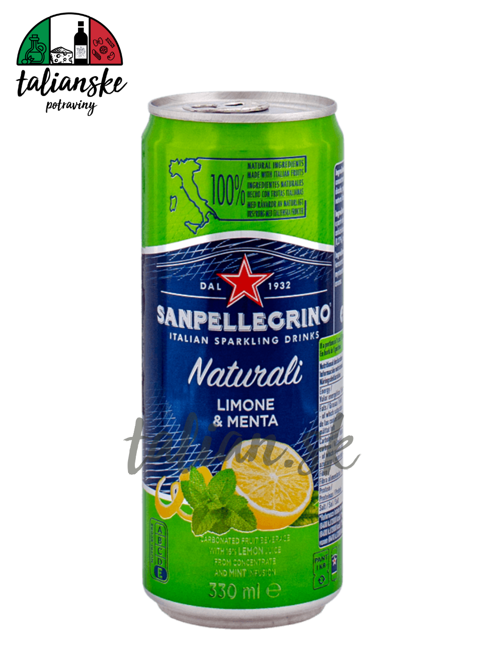 San Pellegrino LIMONE MENTA plech 0,33l