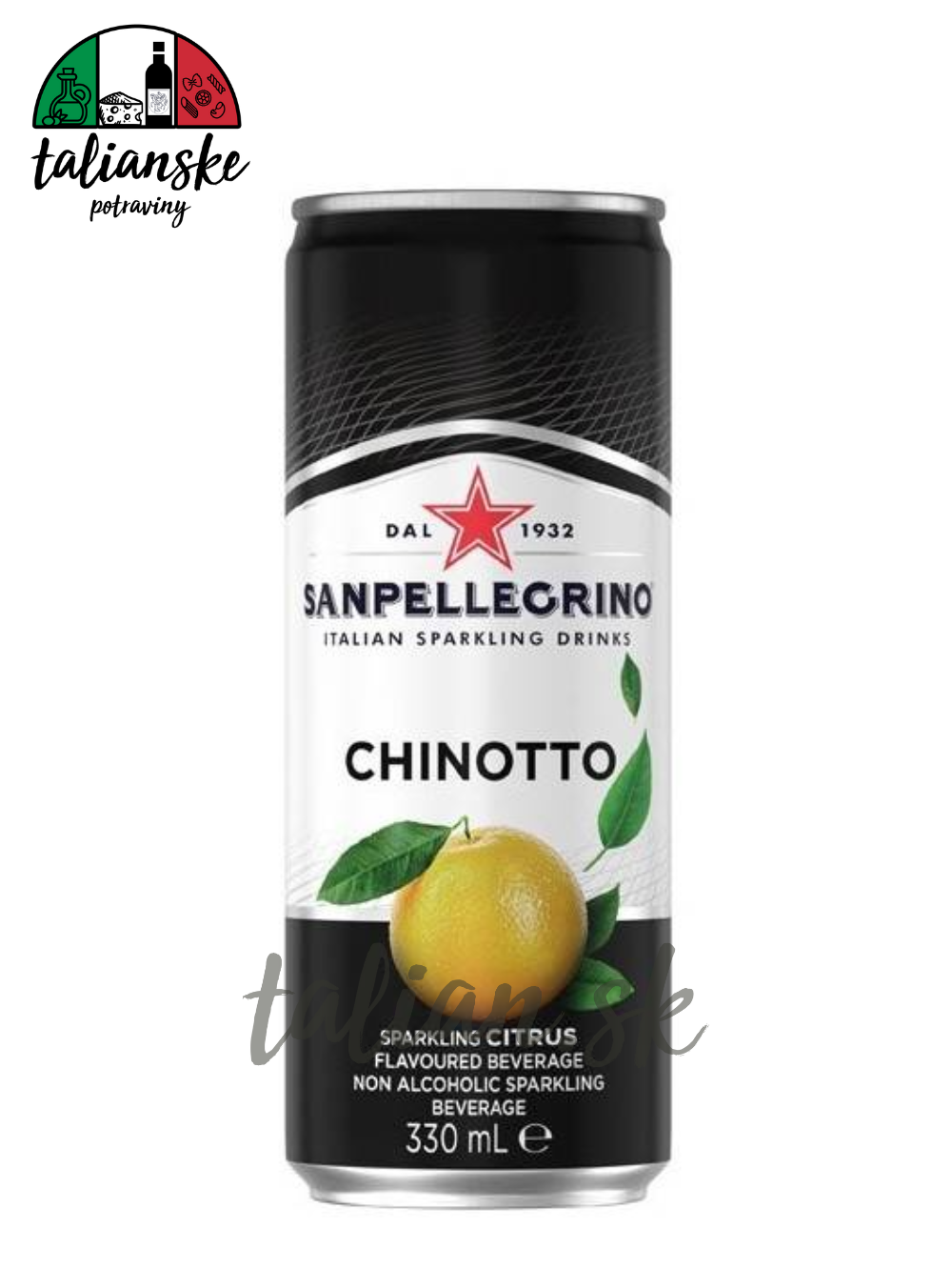 San Pellegrino CHINOTTO, plech 0,33l