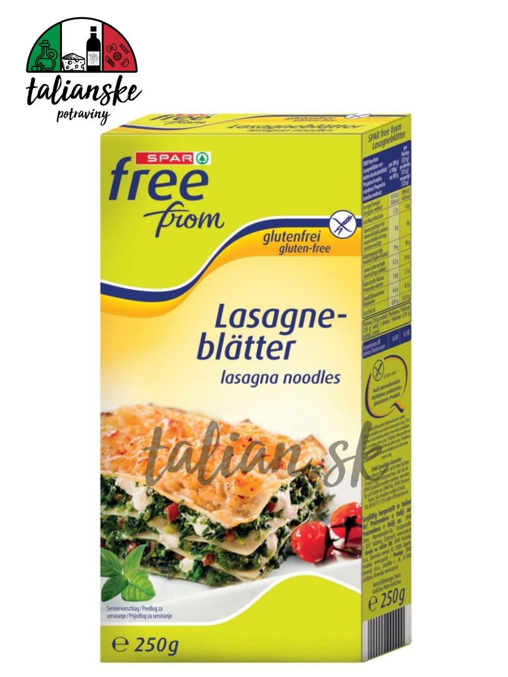 Lasagne sušené bez lepku 250g