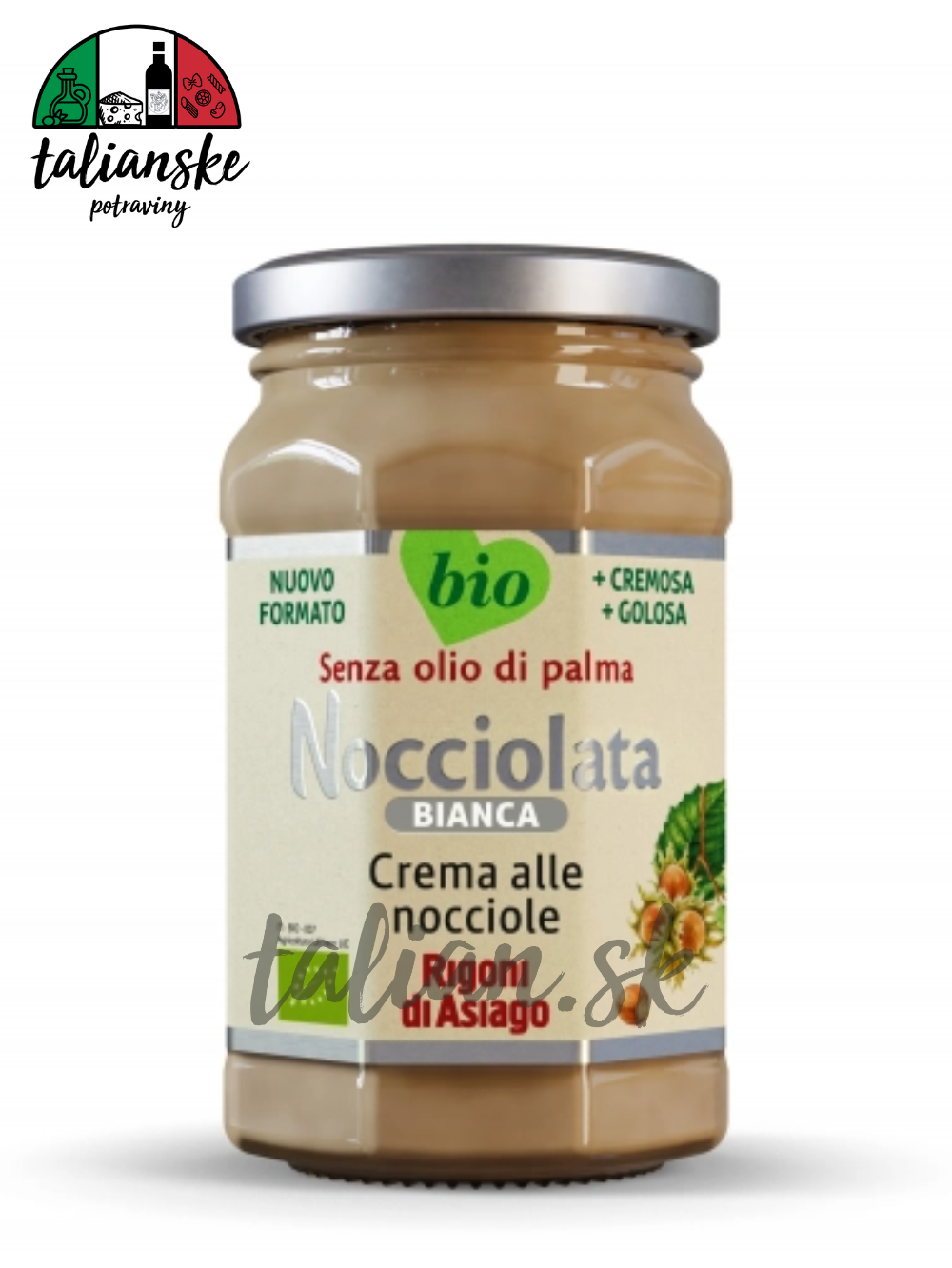 Nocciolata biela BIO, 250g Rigoni di Asiago
