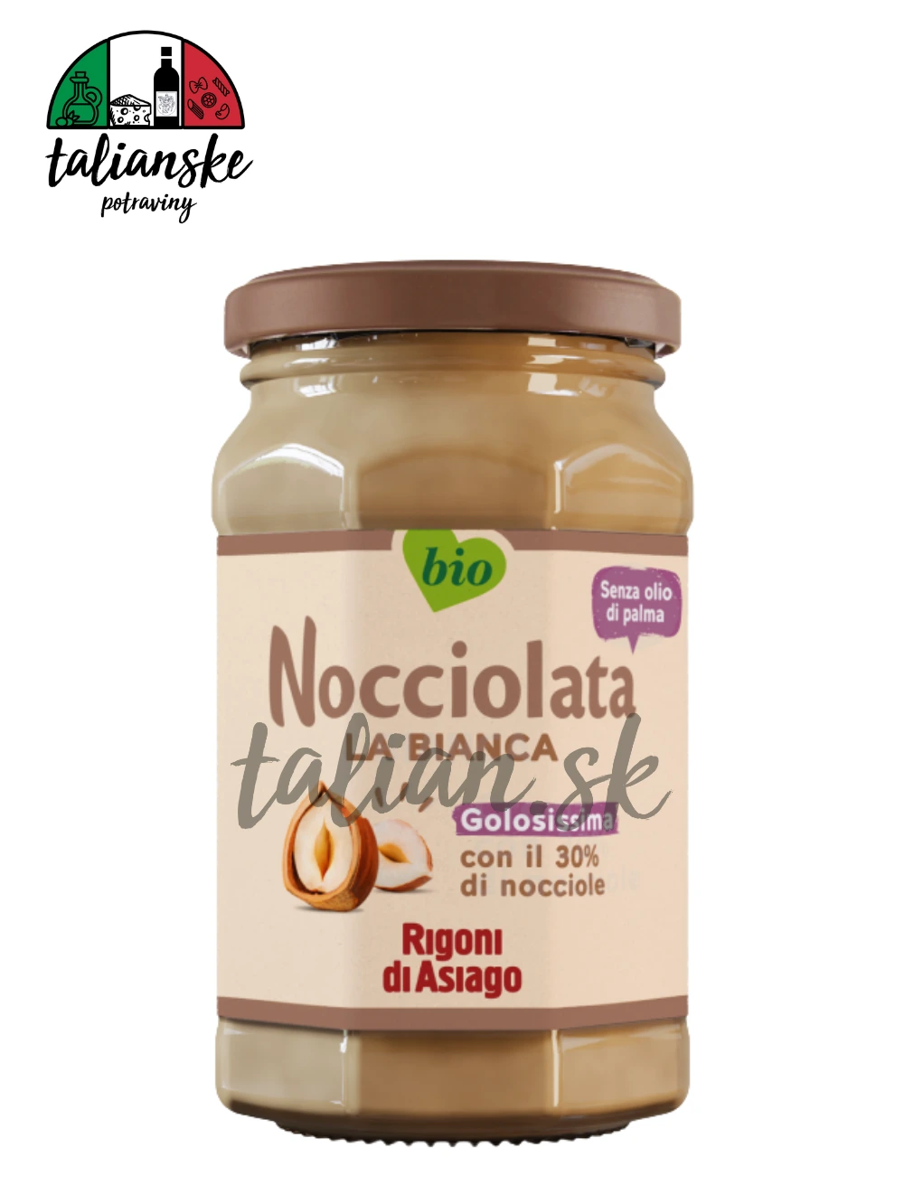 Nocciolata biela BIO, 250g Rigoni di Asiago