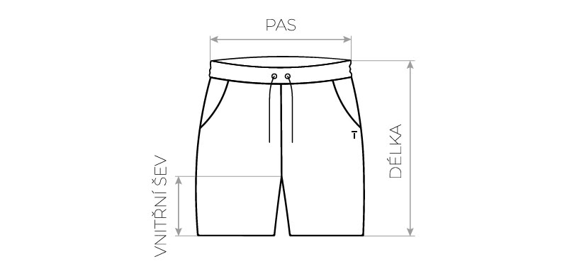 Pánské kraťasy TallGuys velikostní měření