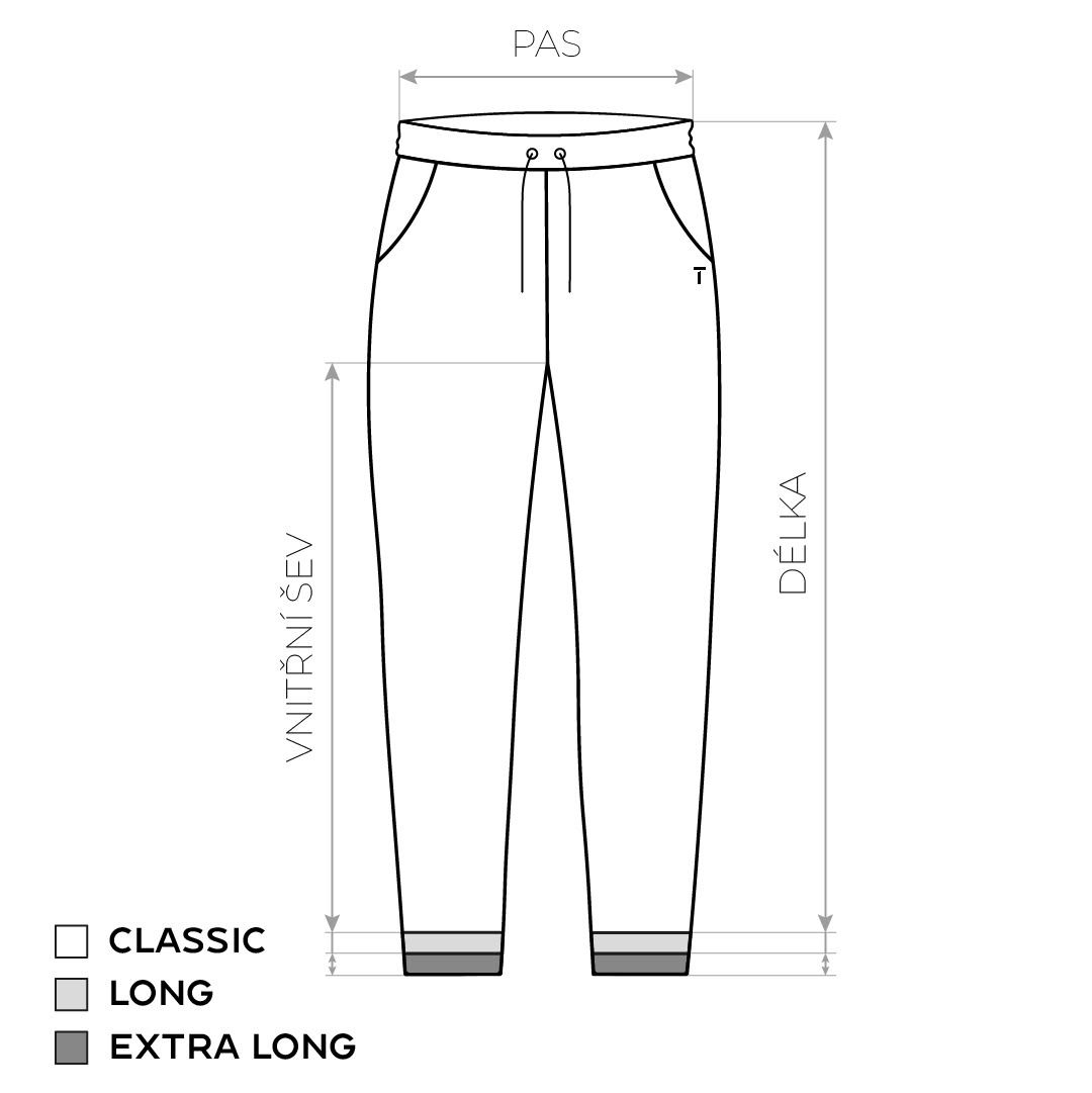 Pánské kalhoty a tepláky TallGuys délky Classic Long Extra Long