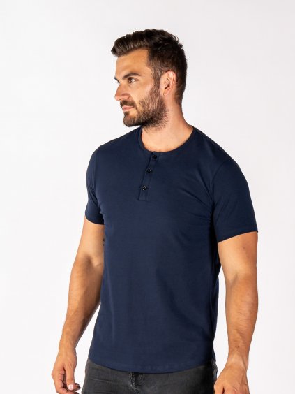 Klasický Navy Knoflíček | Tričko (1. Velikost XXL, Barva navy)