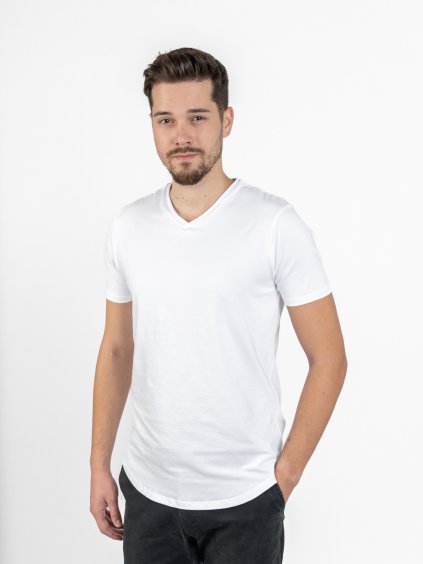 Pánské prodloužené tričko | véčko | Pure white | VÝPRODEJ