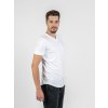 Predĺžené pánske tričko | výstrih do V | Pure white