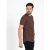 Men's elongated t-shirt | Crewneck | Brown