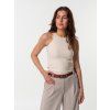 Women's leather belt Emily Silver Satin | Cognac