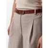 Women's leather belt Emily Silver Satin | Cognac