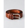Dámsky kožený opasok Emily Silver Satin | Cognac