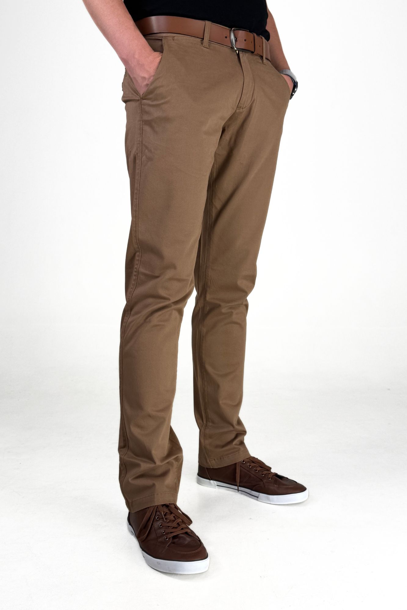 Pánské bronzové chinos Ed Baxter regular střih