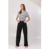 Prodloužené černé džíny wide leg pro vysoké ženy