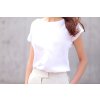 Tencelový top LUNA - pro vysoké ženy na míru (bílý)