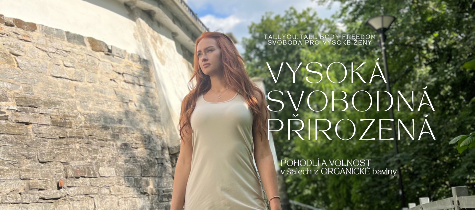 LETNÍ ŠATY z organické bavlny TALLYOU.CZ PRODLOUŽENÁ MÓDA