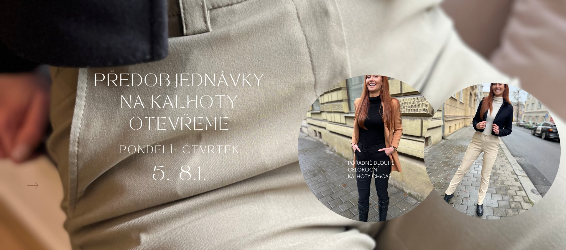 předobjednávky tallyou. - prodloužené kalhoty