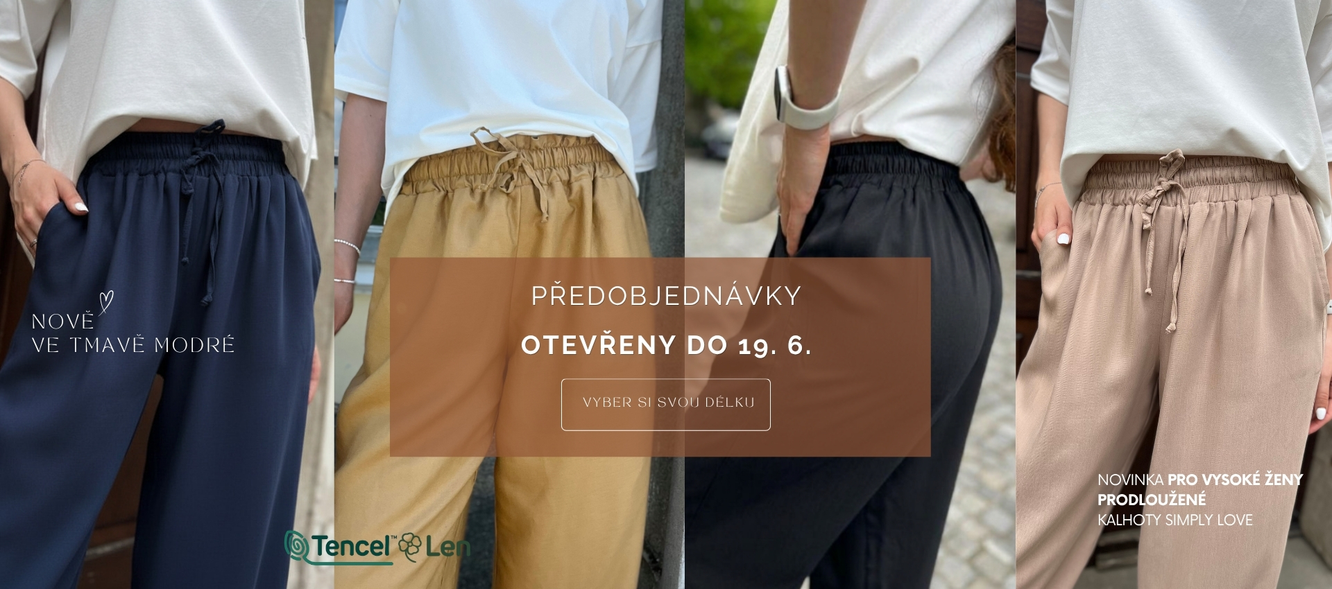 NOVINKA prodloužené kalhoty pro vysoké ženy Simply love
