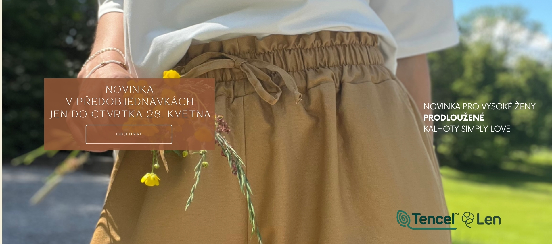 NOVINKA prodloužené kalhoty pro vysoké ženy Simply love