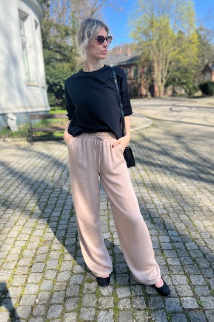 Prodloužené kalhoty Simply love beige - tallyou.cz