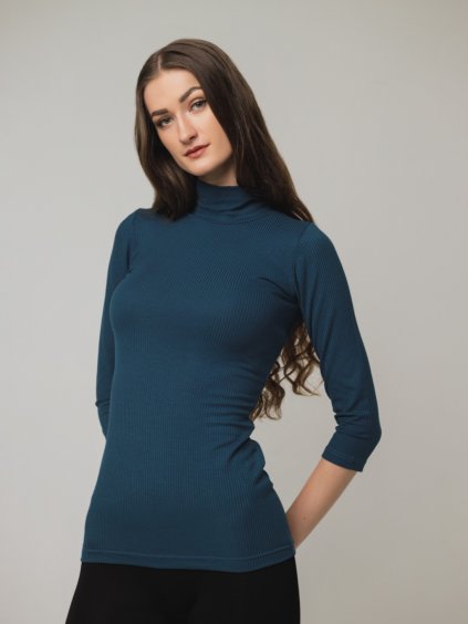 žebrovaný rolák smaragd tallyou