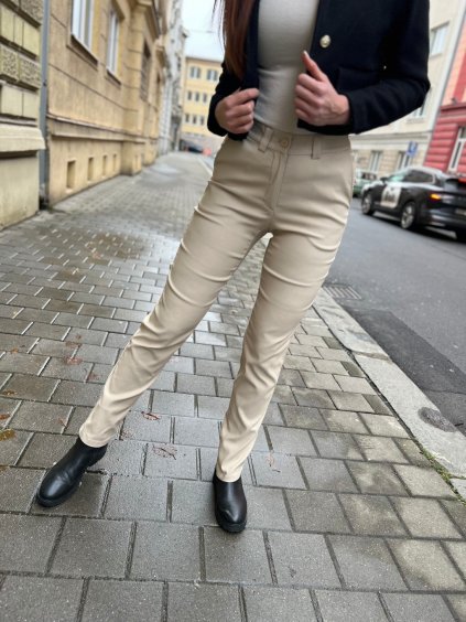 prodloužené kalhoty Chicas krémové- tallyou.cz