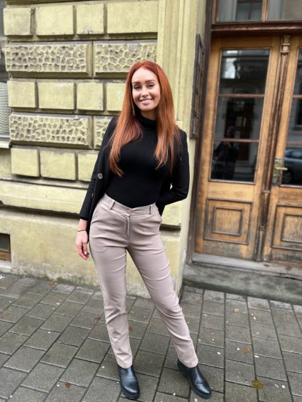 prodloužené kalhoty Chicas hnědošedé- tallyou.cz