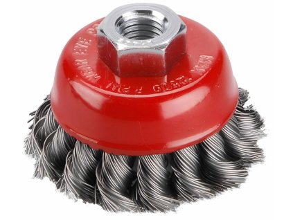 Cup brush 75, braided wire S 0.5 thread M14x2