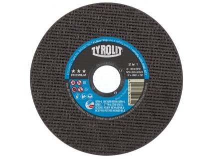 Řezný kotouč tyrolit Premium T41 125 x1,0x22,23 2in1 ocel nerez