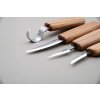 Sada 4 nožů v roli na nářadí S09 BeaverCraft Set of 4 Knives in Tool Roll