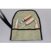 Sada 4 nožů v roli na nářadí S09 BeaverCraft Set of 4 Knives in Tool Roll
