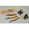 Prodloužená sada na vyřezávání lžic 3 nože + sada na broušení S13 BeaverCraft Extended Spoon Carving Set (3 knives in roll + accessories)