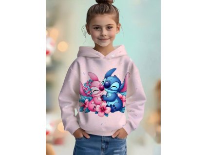 Stitch mikina - růžová