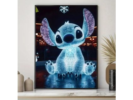Svítící 5D diamantování 30x40 - Stitch