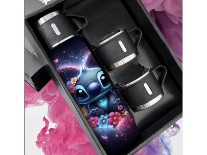 Dárkový box - Stitch Termoska s nerezovou ocelí (500ml)