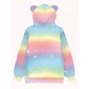 Duhová Stitch mikina s oušky