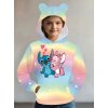 Duhová Stitch mikina s oušky
