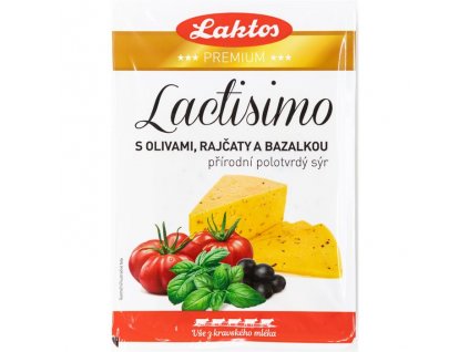 Laktos Gouda 100g s olivami a rajčaty plátky