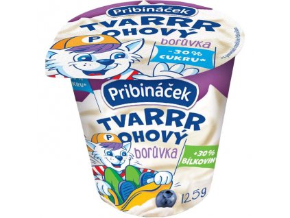 Pribináček tvarohový 125g borůvka