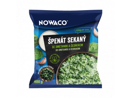 420022 spenat se smetanou a cesnekem 400g 3d ctverec
