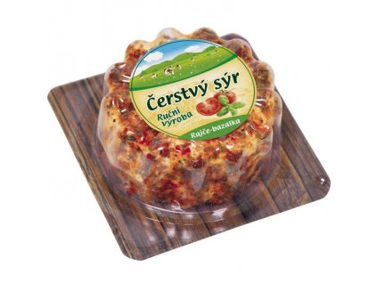 Čerstvý sýr obalený 100g rajče+bazalka 60%