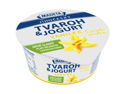 Madeta jihočeský tvaroh 135g s jogurtem vanilka
