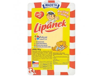 Madeta Lipánek sýr 100g 48% plátky