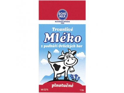 Bohemilk trvanlivé mléko 1L 3,5% plnotučné