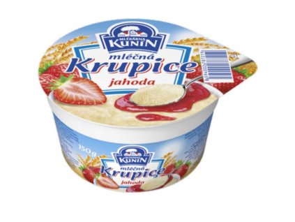 Kunín mléčná krupice 150g jahoda