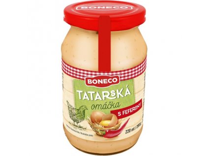 Boneco tatarka 220ml s feferony sklo