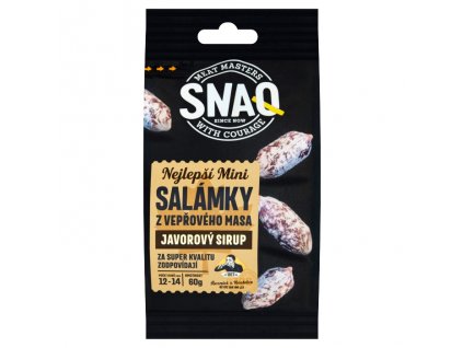 Kostelecké Snaq salámky 60g Javorový sirup